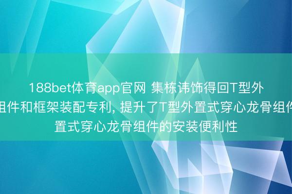 188bet体育app官网 集栋讳饰得回T型外置式穿心龙骨组件和框架装配专利， 提升了T型外置式穿心龙骨组件的安装便利性